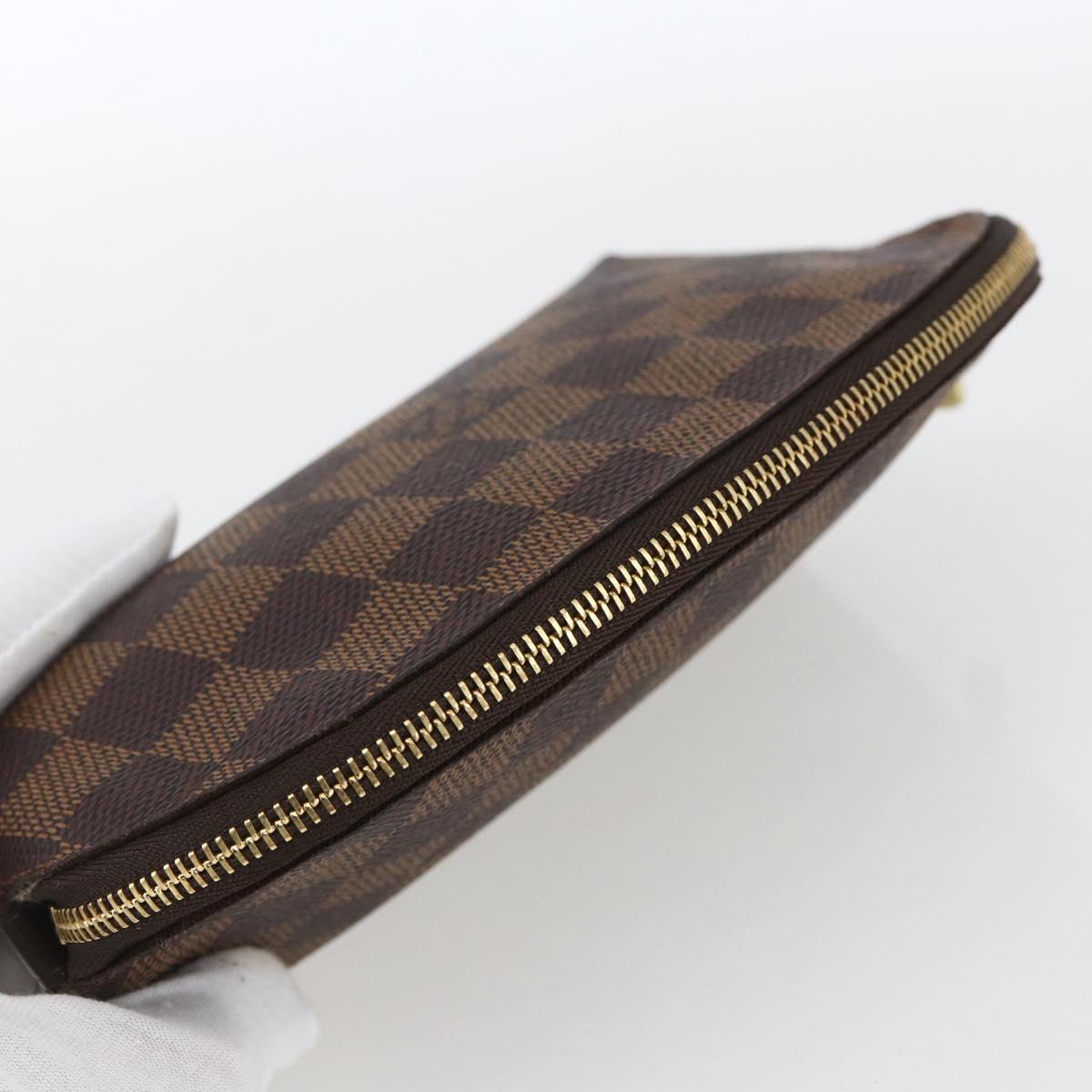 LOUIS VUITTON Damier Ebene Pochette Cosmetic PM Pouch N47516 LV Auth 163008