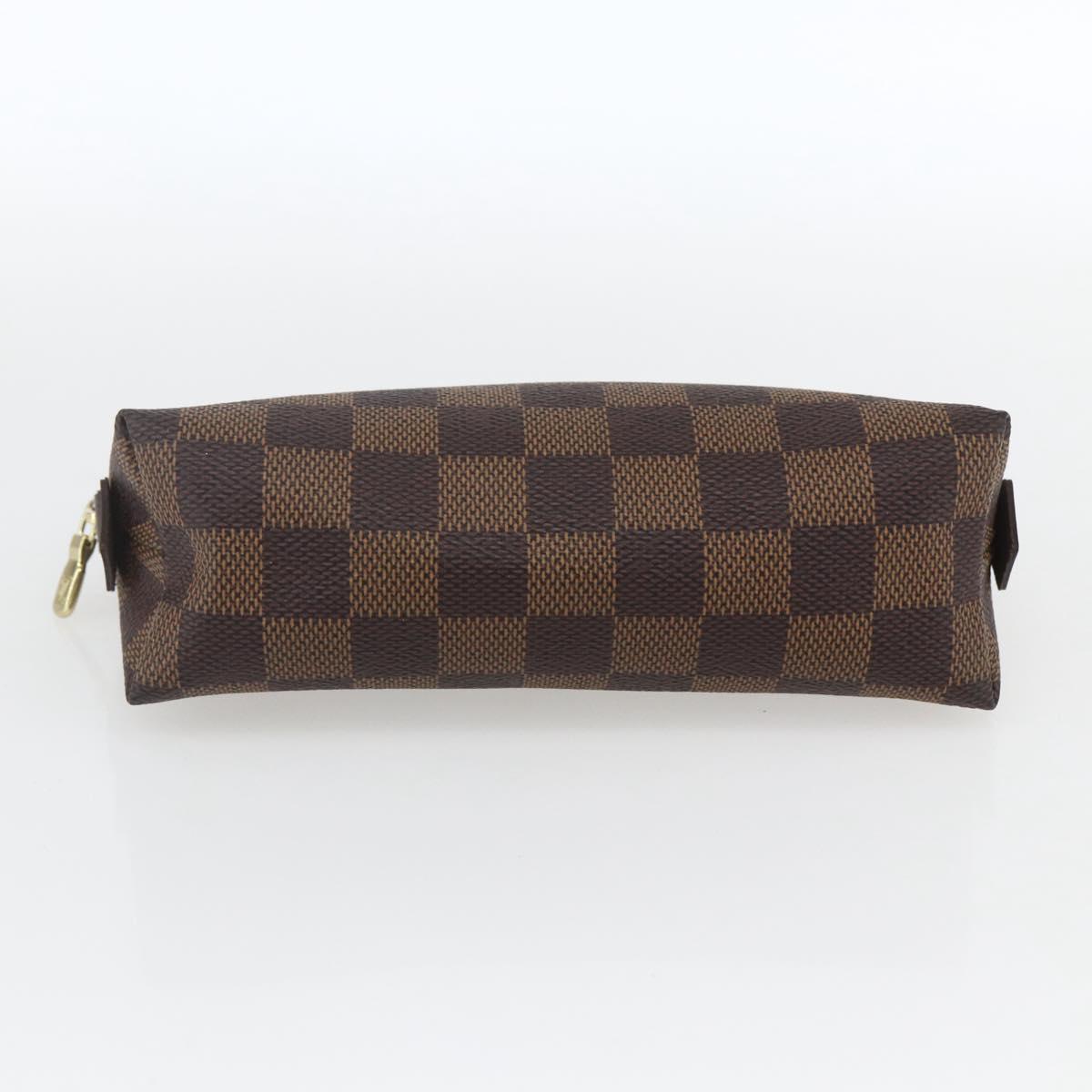 LOUIS VUITTON Damier Ebene Pochette Cosmetic PM Pouch N47516 LV Auth 163008