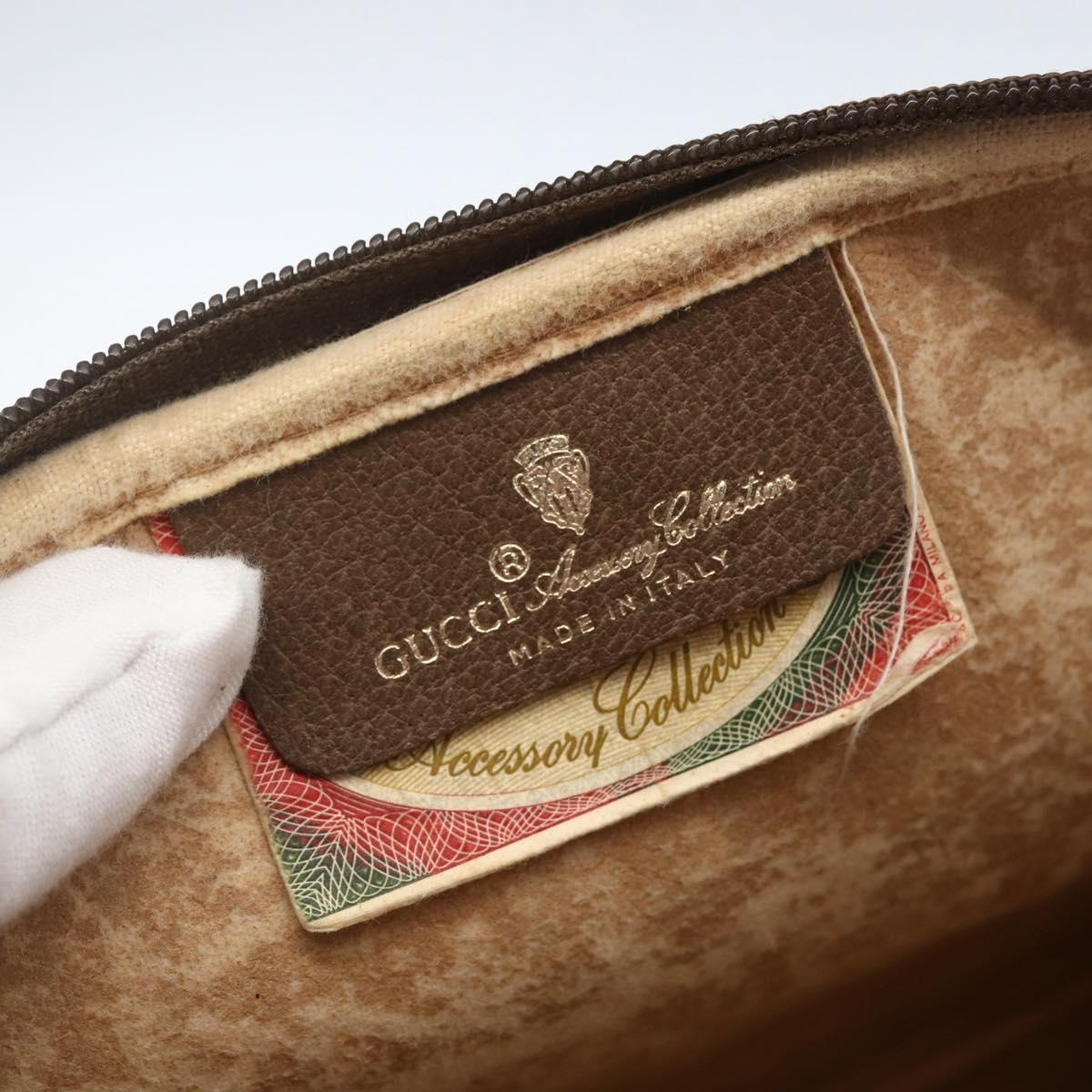 GUCCI GG Supreme Shoulder Bag PVC Beige Gold 89 02 068 Auth 163026