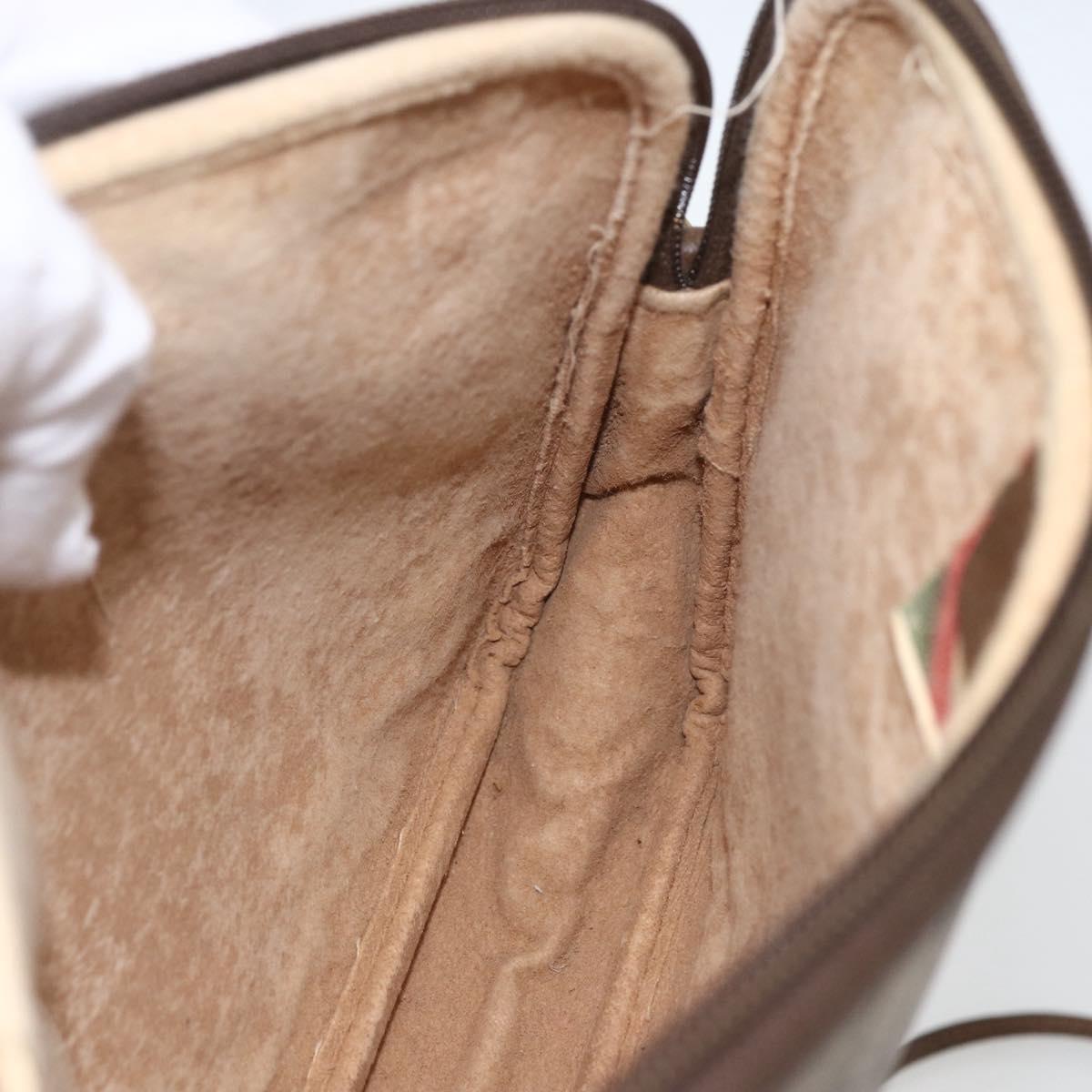 GUCCI GG Supreme Shoulder Bag PVC Beige Gold 89 02 068 Auth 163026