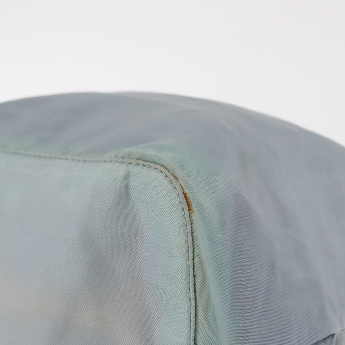 PRADA Backpack Nylon Light Blue Silver Auth 163044