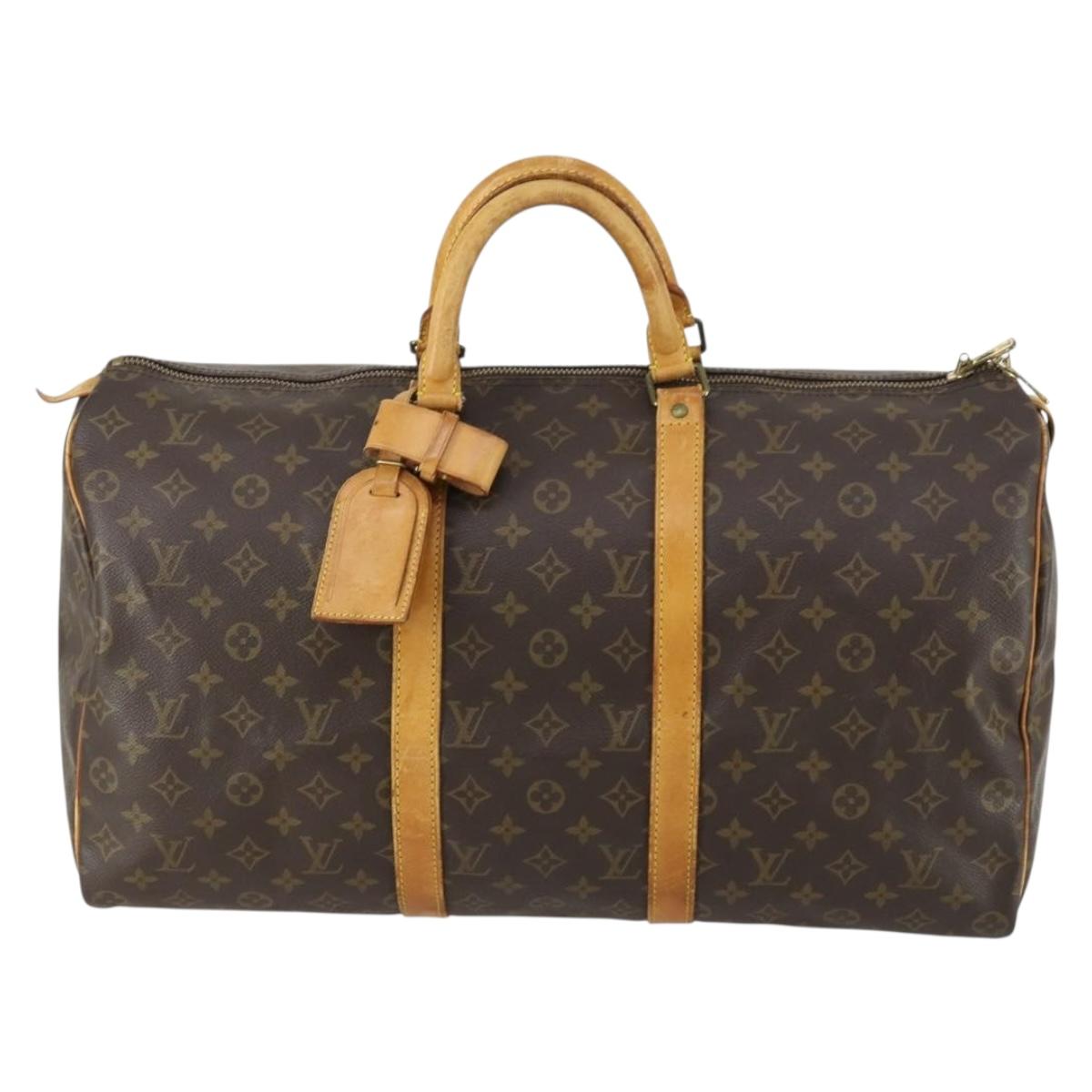 LOUIS VUITTON Monogram Keepall 50 Boston Bag M41426 LV Auth 163080