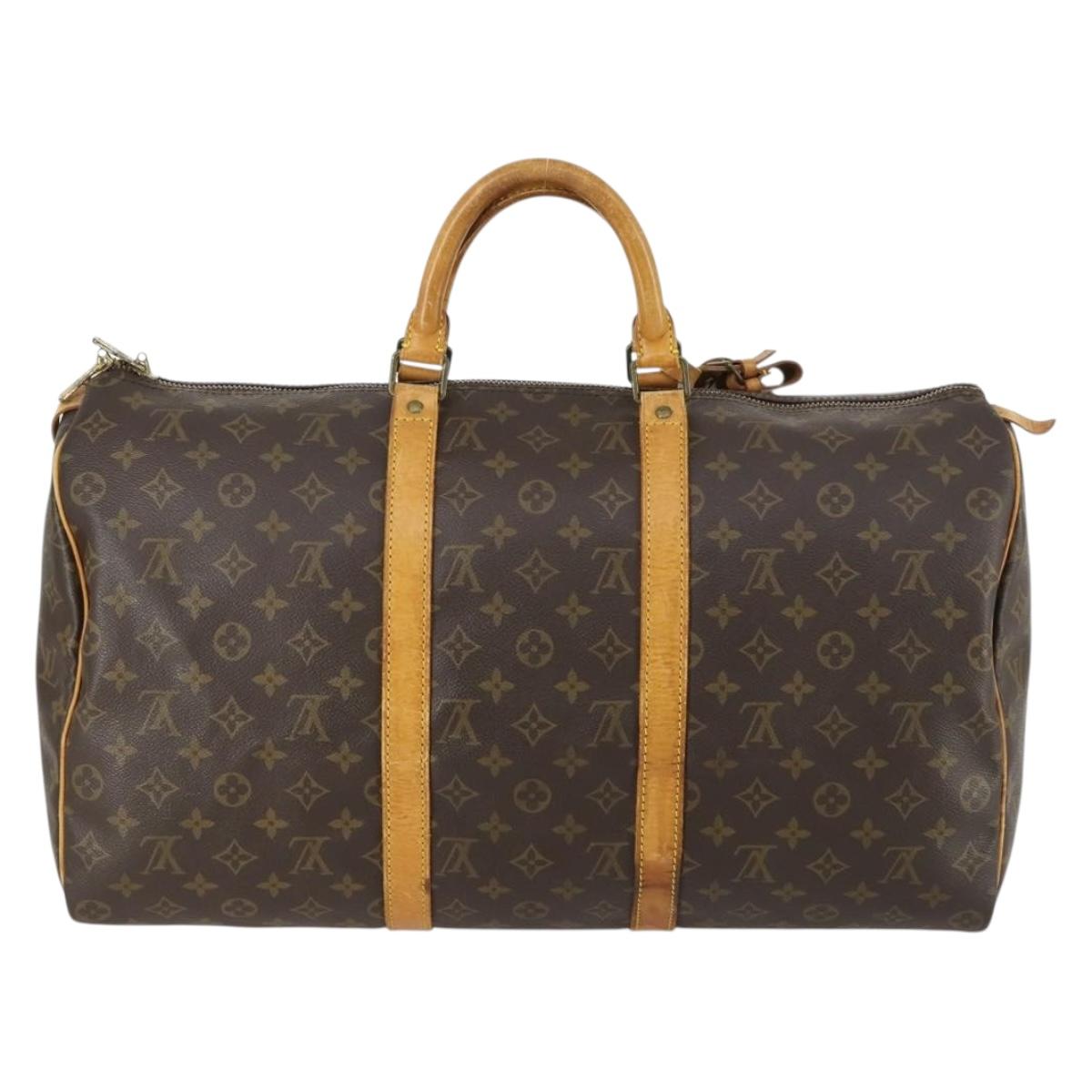 LOUIS VUITTON Monogram Keepall 50 Boston Bag M41426 LV Auth 163080