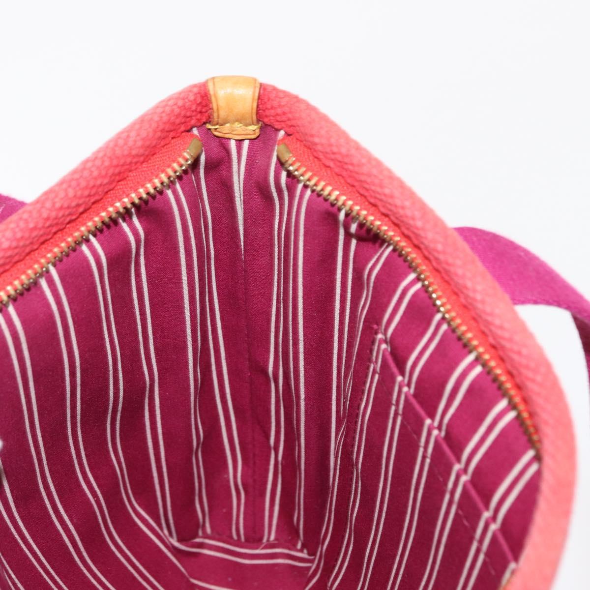 LOUIS VUITTON Antigua Cabas PM Tote Bag Canvas Rouge M40037 LV Auth 163083