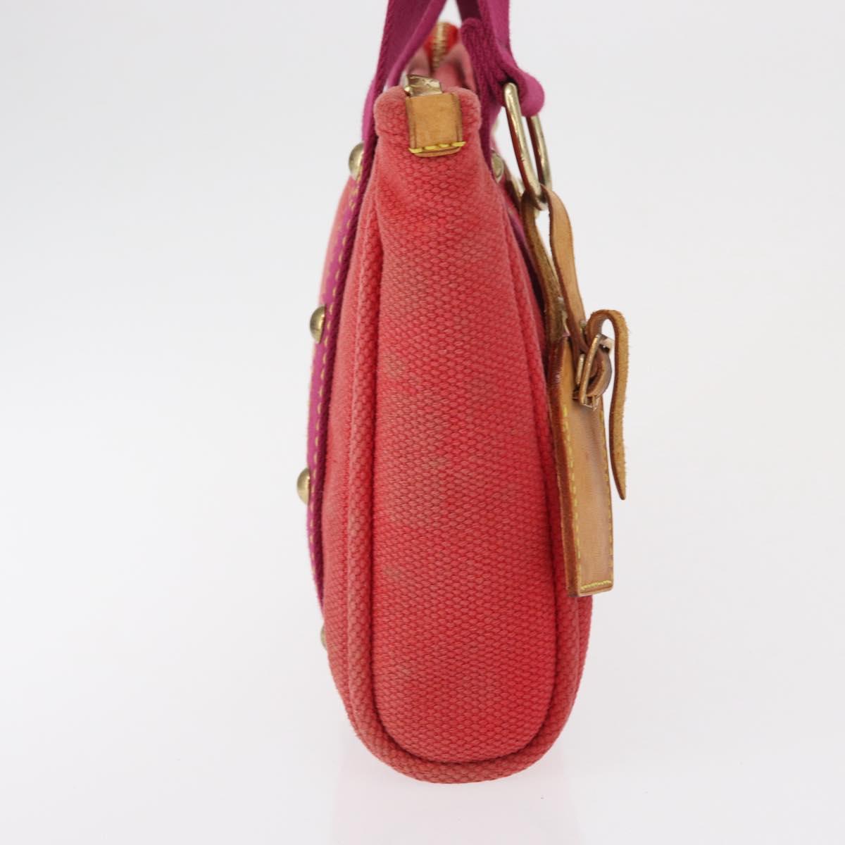 LOUIS VUITTON Antigua Cabas PM Tote Bag Canvas Rouge M40037 LV Auth 163083