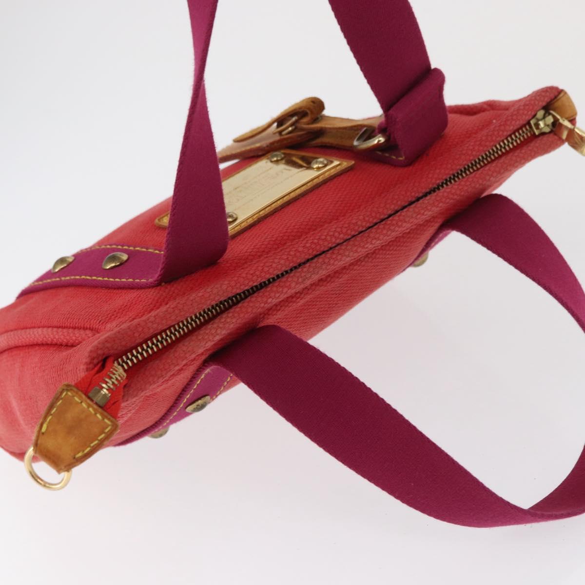 LOUIS VUITTON Antigua Cabas PM Tote Bag Canvas Rouge M40037 LV Auth 163083