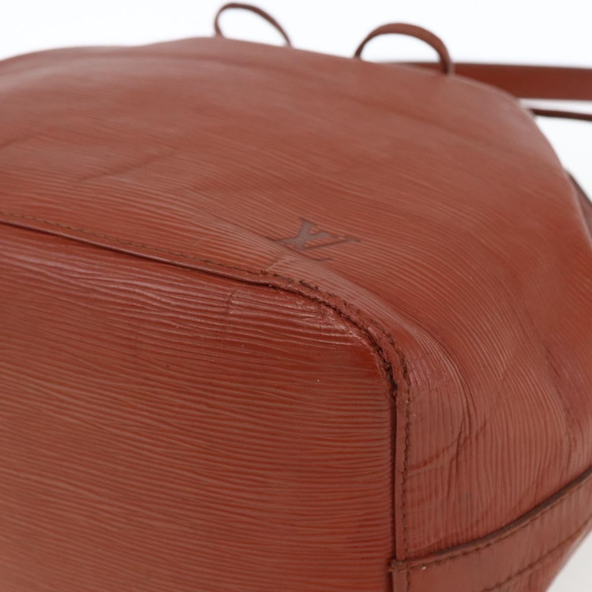 LOUIS VUITTON Epi Petit Noe Shoulder Bag Brown M44103 LV Auth 163091