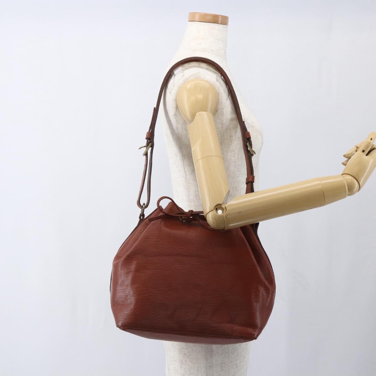 LOUIS VUITTON Epi Petit Noe Shoulder Bag Brown M44103 LV Auth 163091