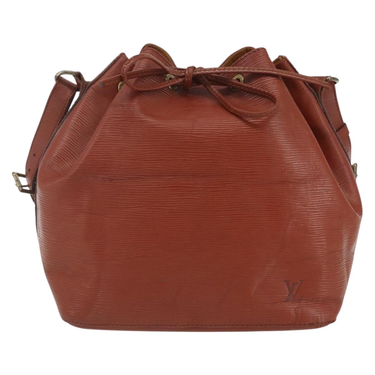 LOUIS VUITTON Epi Petit Noe Shoulder Bag Brown M44103 LV Auth 163091