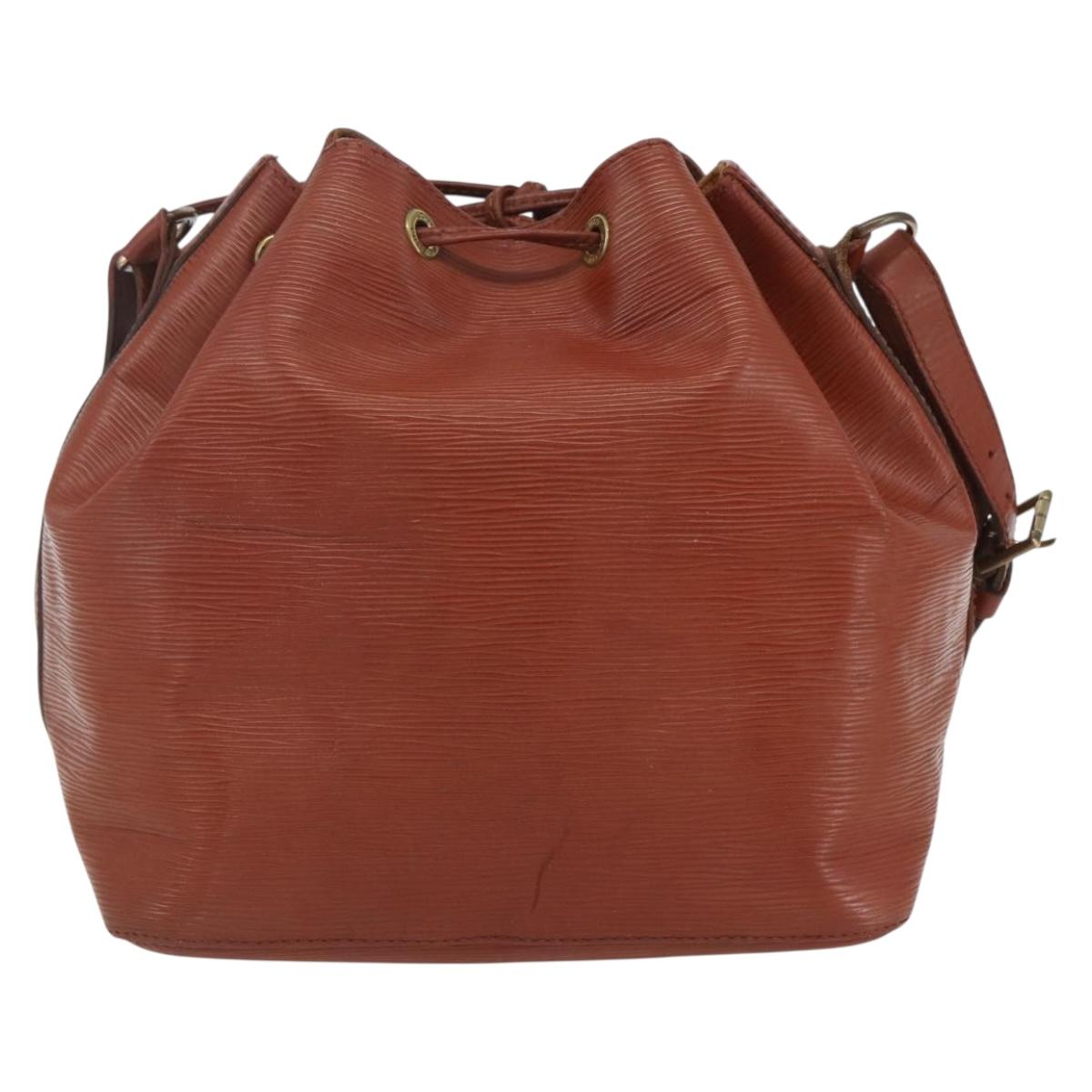 LOUIS VUITTON Epi Petit Noe Shoulder Bag Brown M44103 LV Auth 163091