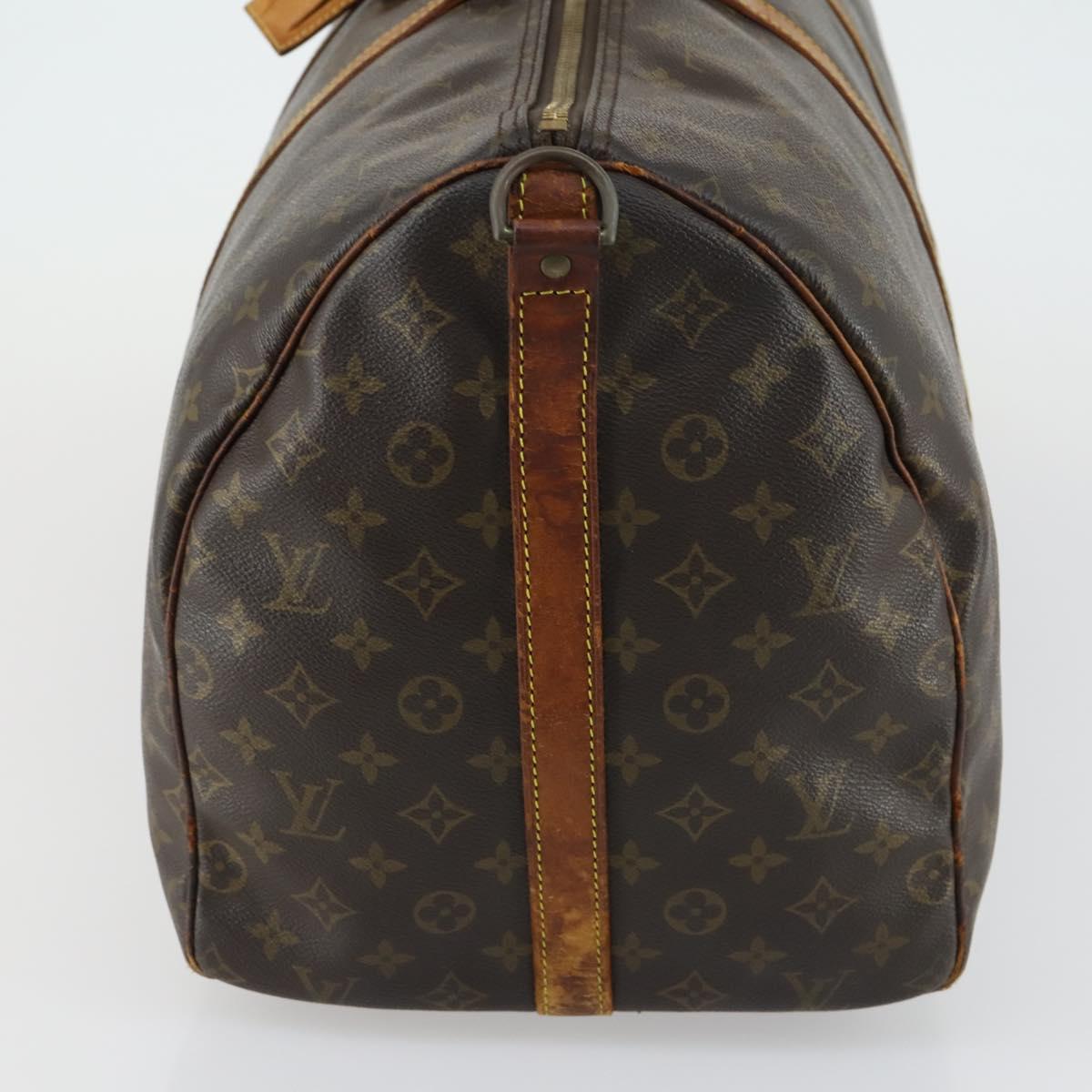 LOUIS VUITTON Monogram Keepall Bandouliere 55 Boston Bag M41414 LV Auth 163092