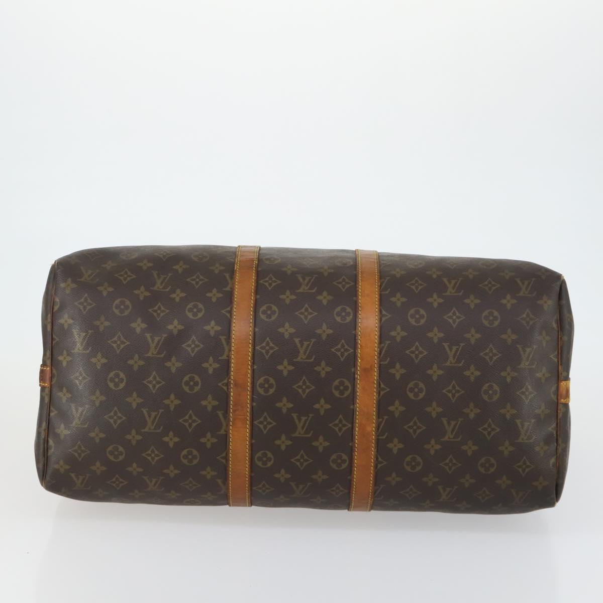 LOUIS VUITTON Monogram Keepall Bandouliere 55 Boston Bag M41414 LV Auth 163092