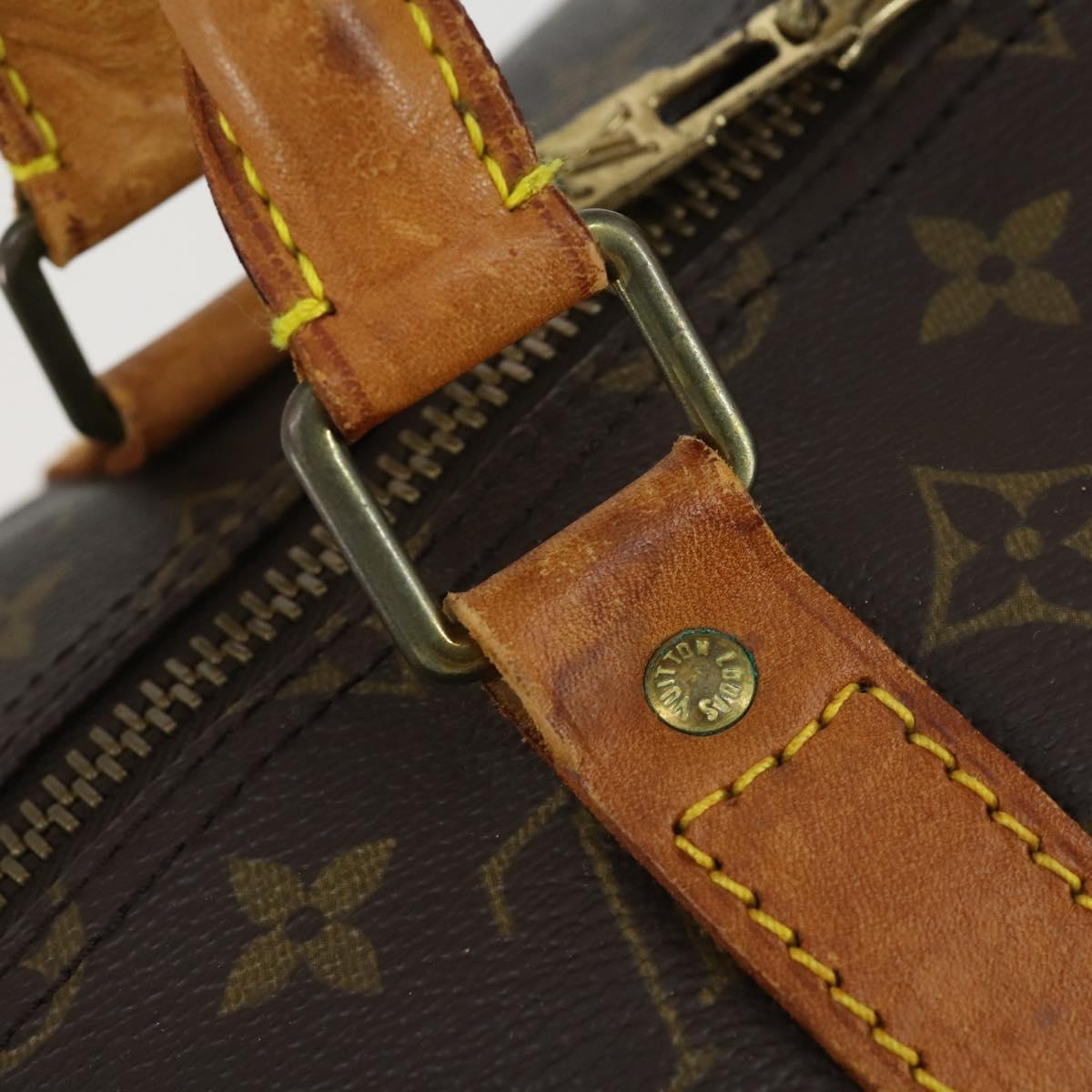 LOUIS VUITTON Monogram Keepall 55 Boston Bag M41424 LV Auth 163097