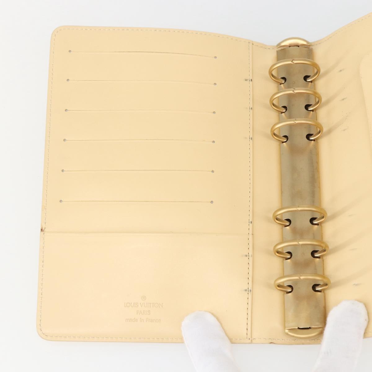 LOUIS VUITTON Epi Agenda MM Day Planner Cover Vanilla R2004A LV Auth 163109