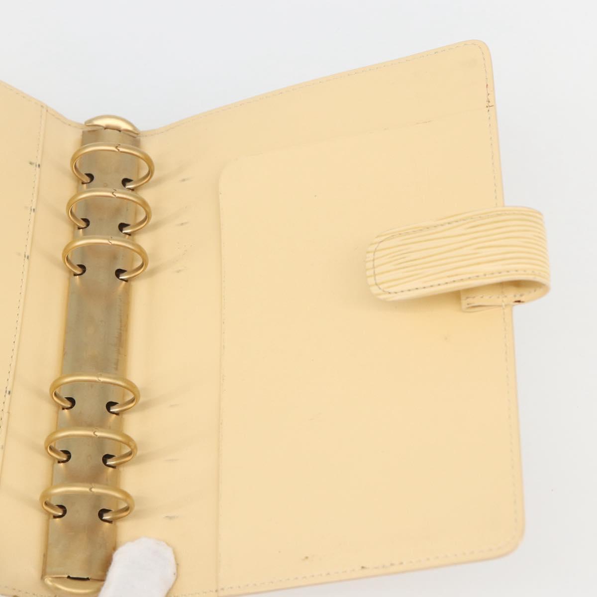 LOUIS VUITTON Epi Agenda MM Day Planner Cover Vanilla R2004A LV Auth 163109