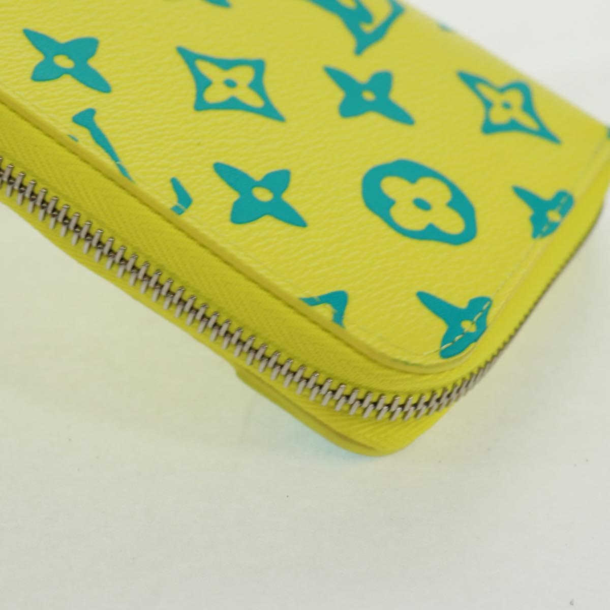 LOUIS VUITTON Playground Zippy Wallet Vertical Wallet Yellow M82005 Auth 163113SAM
