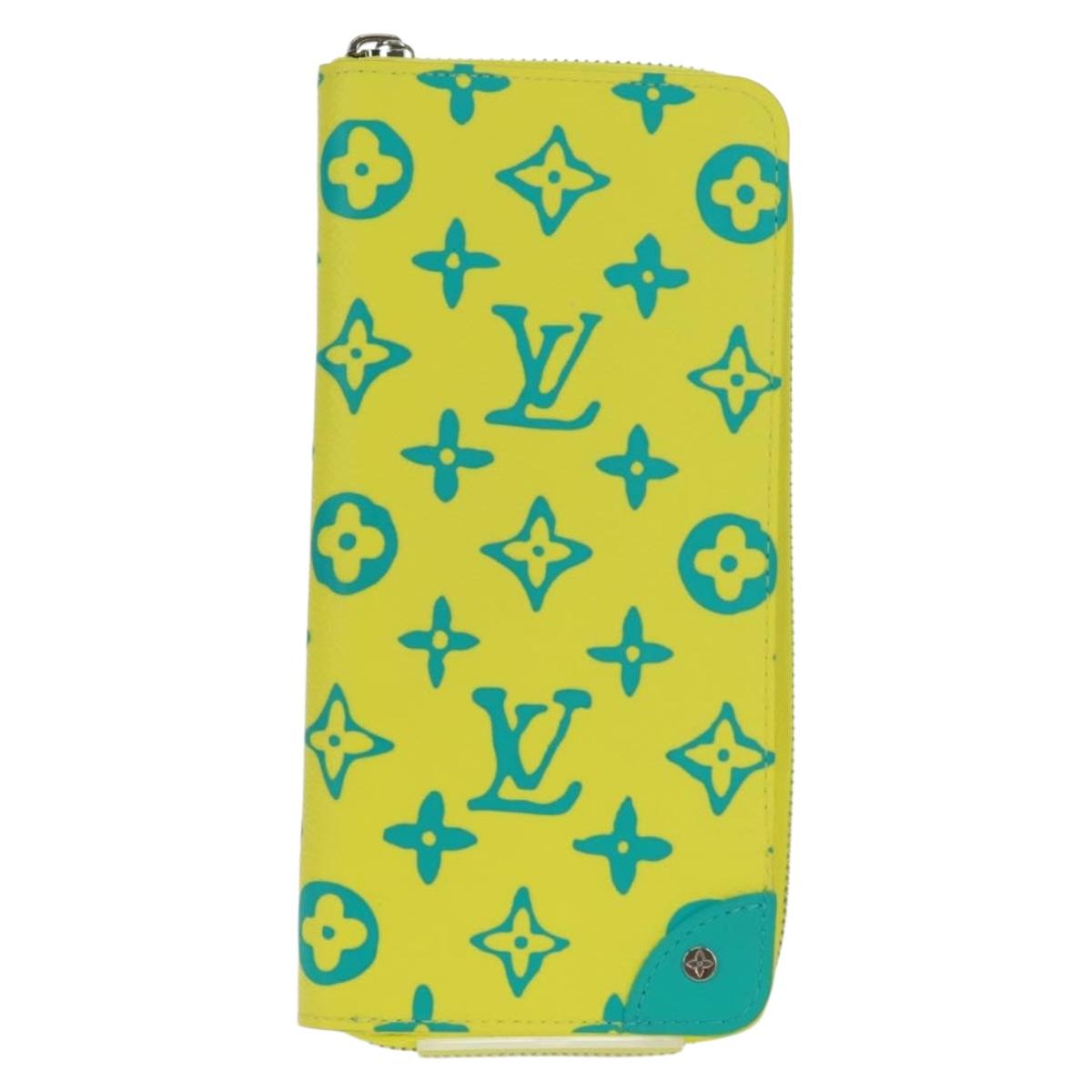 LOUIS VUITTON Playground Zippy Wallet Vertical Wallet Yellow M82005 Auth 163113SAM