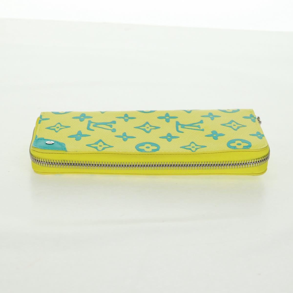 LOUIS VUITTON Playground Zippy Wallet Vertical Wallet Yellow M82005 Auth 163113SAM