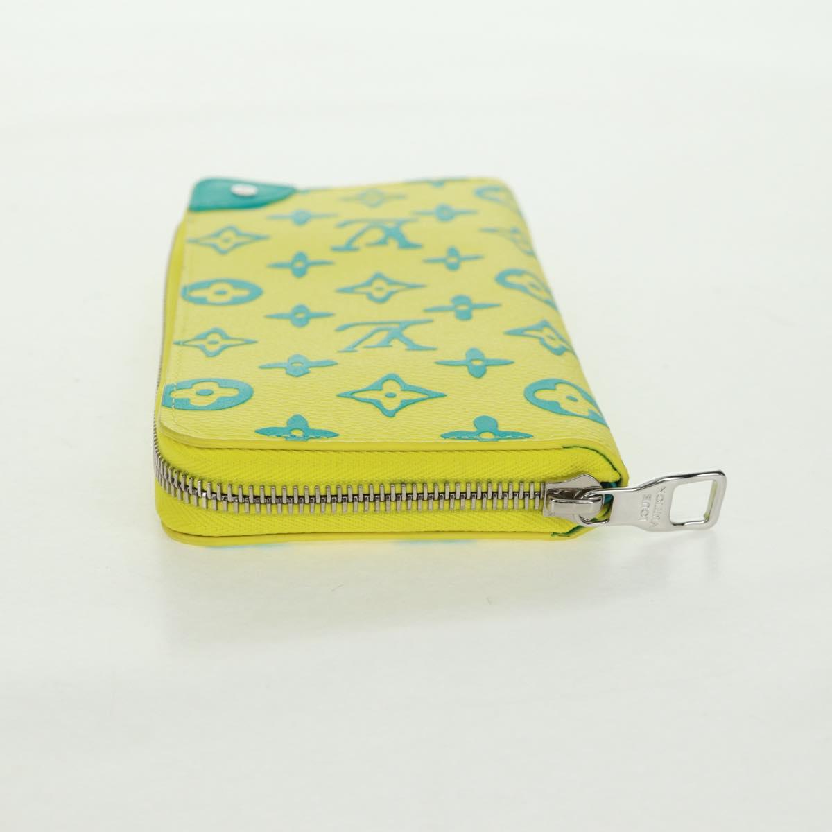 LOUIS VUITTON Playground Zippy Wallet Vertical Wallet Yellow M82005 Auth 163113SAM