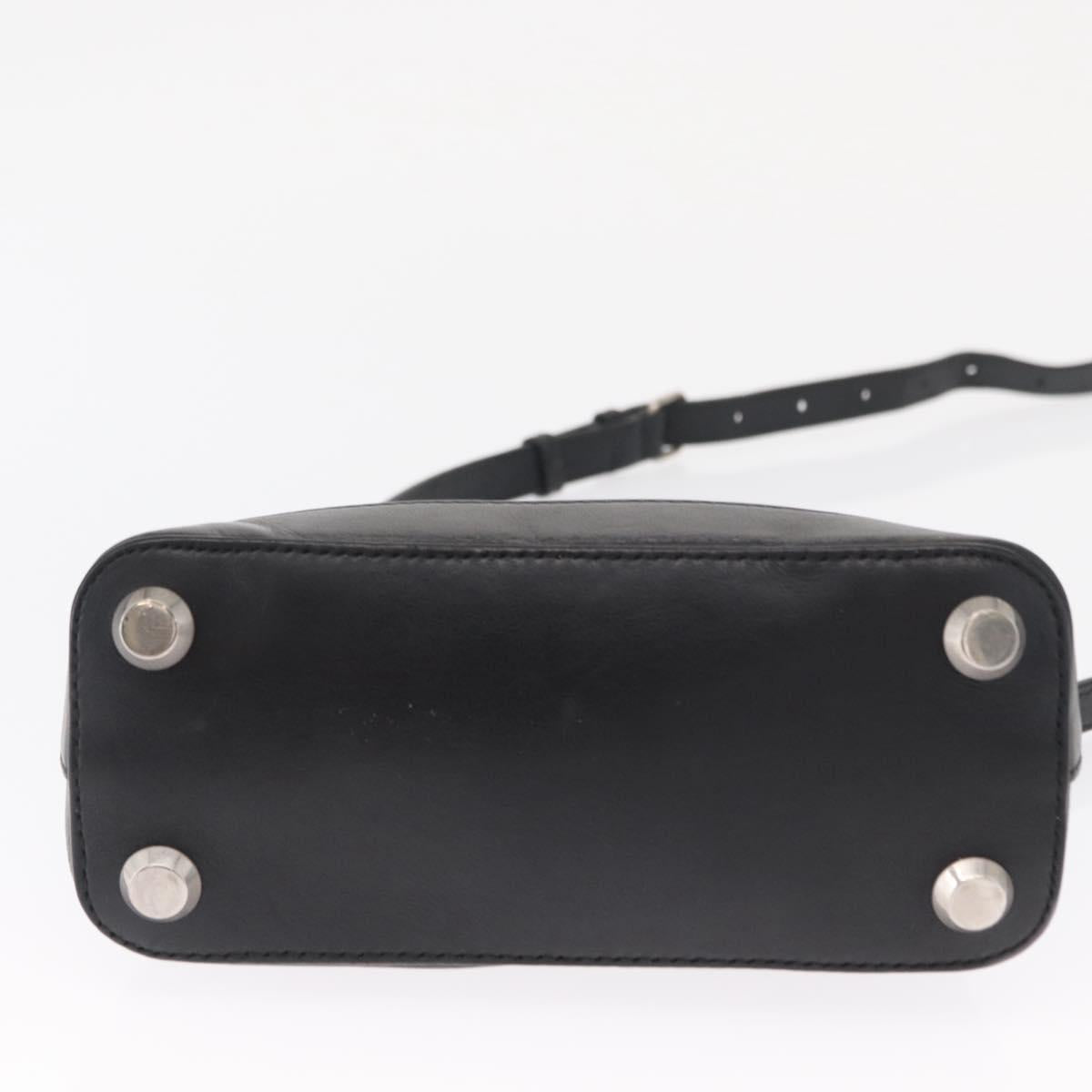 BALENCIAGA I LOVE TECHNO Villetop Handle XXS Bag Black 550646 Auth 163114V