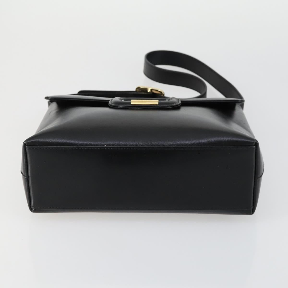 GUCCI Shoulder Bag Leather 2 Set Black Auth 163116