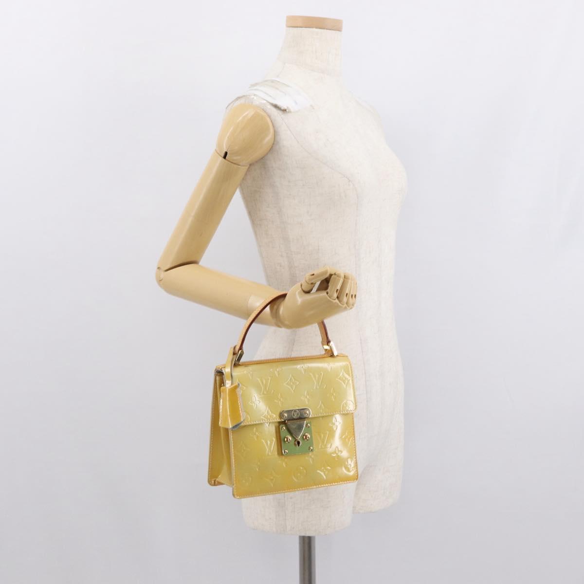 LOUIS VUITTON Monogram Vernis Spring Street Hand Bag Gris M91029 LV Auth 163132