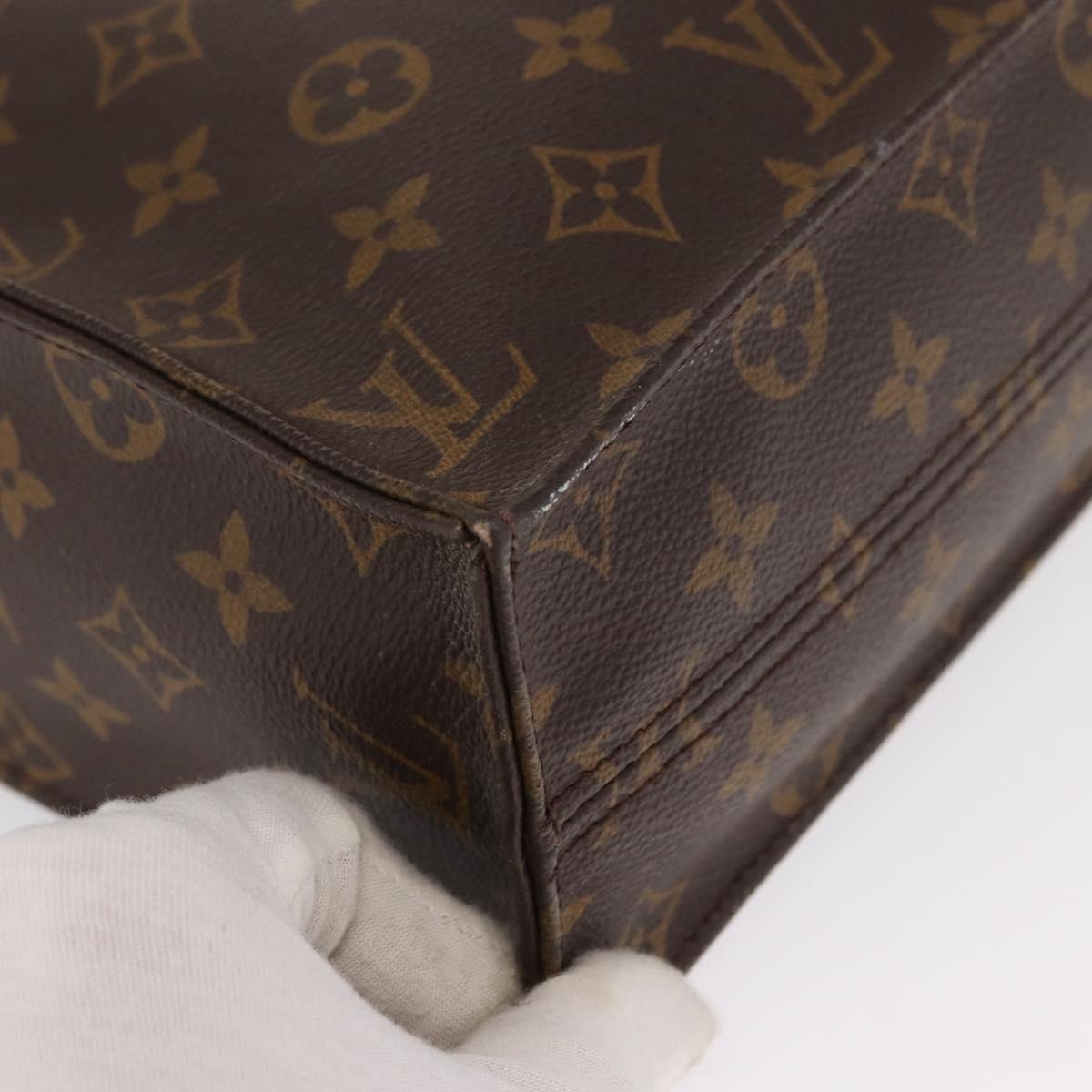 LOUIS VUITTON Monogram Sac Plat Hand Bag M51140 LV Auth 163139