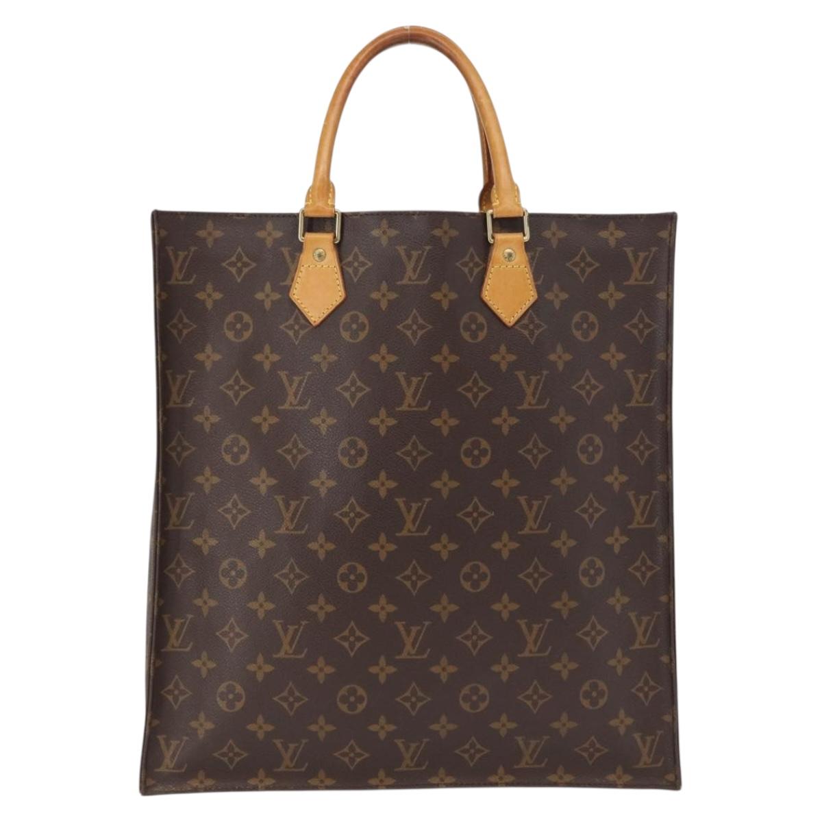 LOUIS VUITTON Monogram Sac Plat Hand Bag M51140 LV Auth 163139