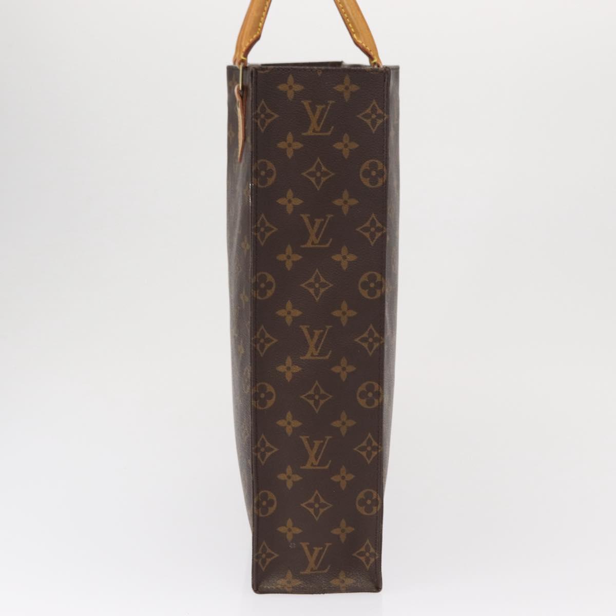 LOUIS VUITTON Monogram Sac Plat Hand Bag M51140 LV Auth 163139