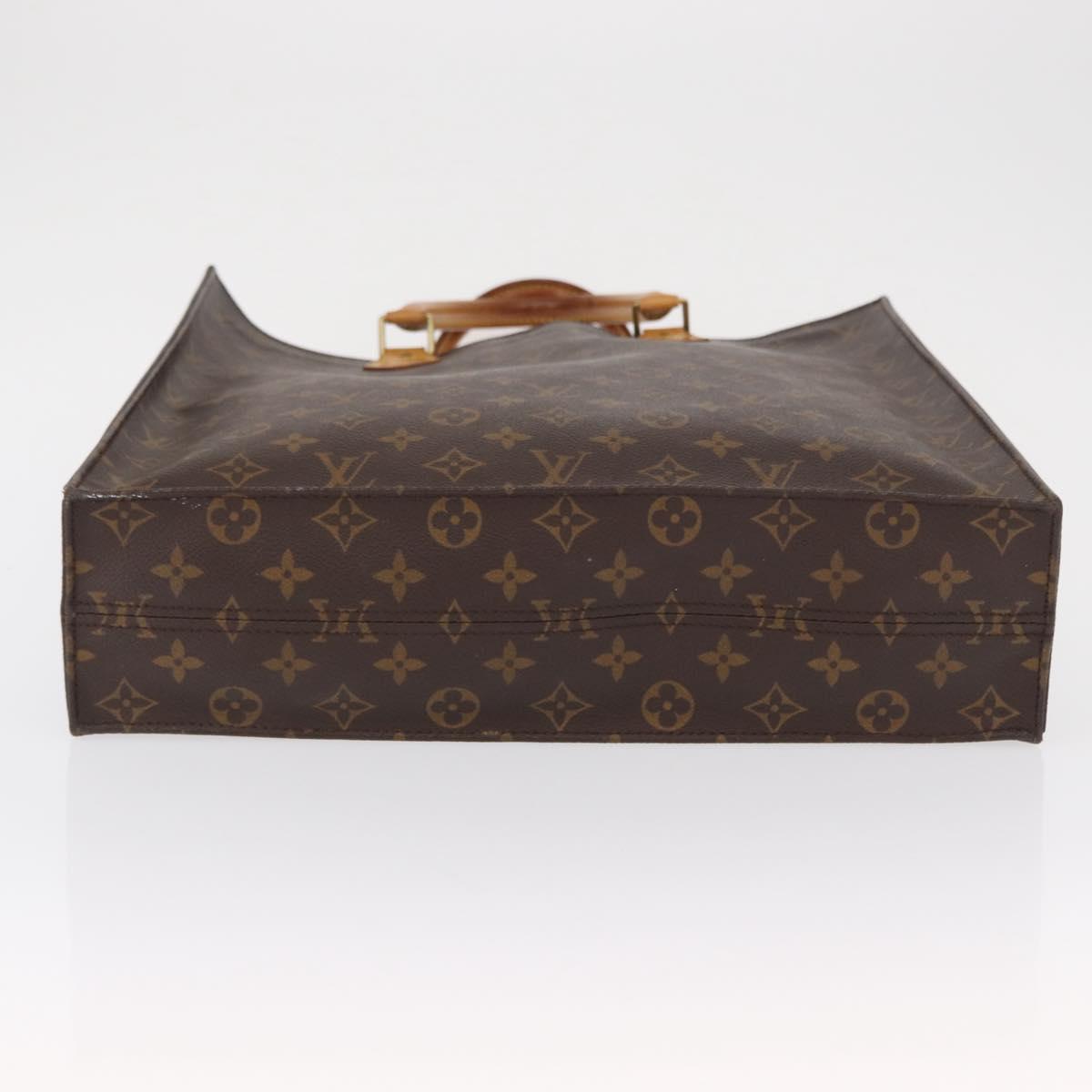 LOUIS VUITTON Monogram Sac Plat Hand Bag M51140 LV Auth 163139