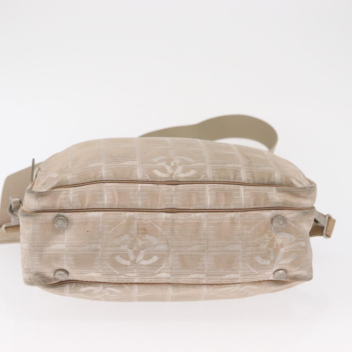 CHANEL New Travel line Hand Bag 2wat Beige CC Auth 163150