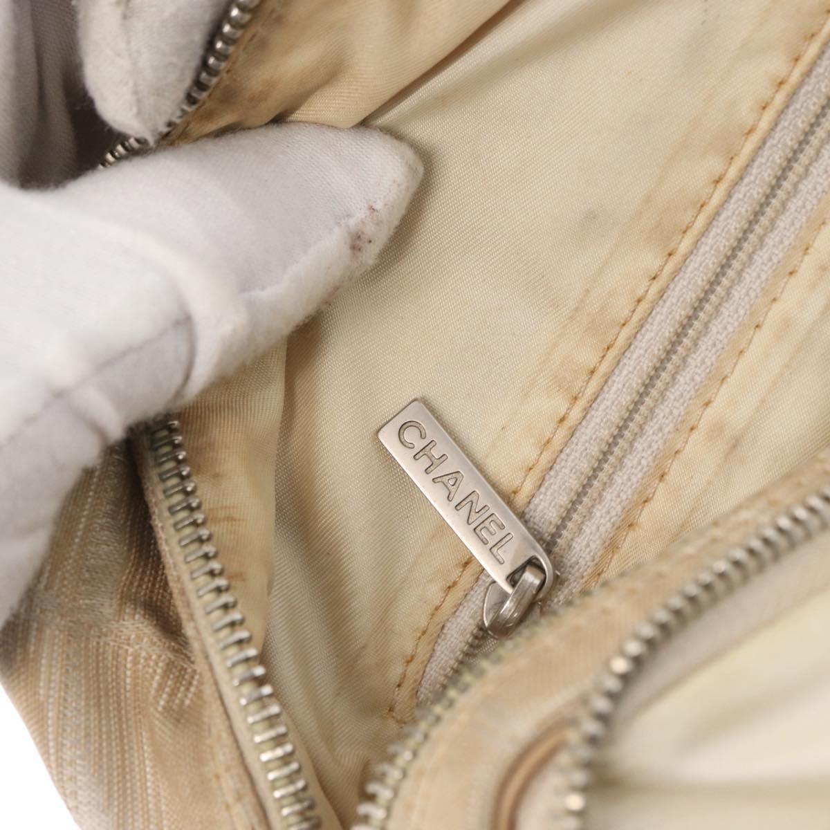 CHANEL New Travel line Hand Bag 2wat Beige CC Auth 163150