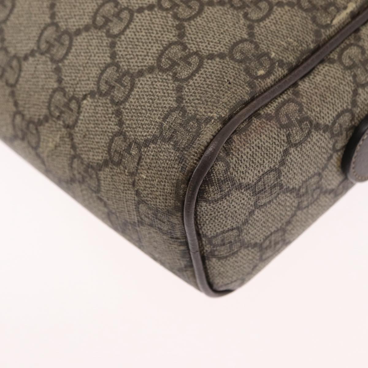 GUCCI Ophidia GG Supreme Web Sherry Line Bag PVC Beige 517080 Auth 163153