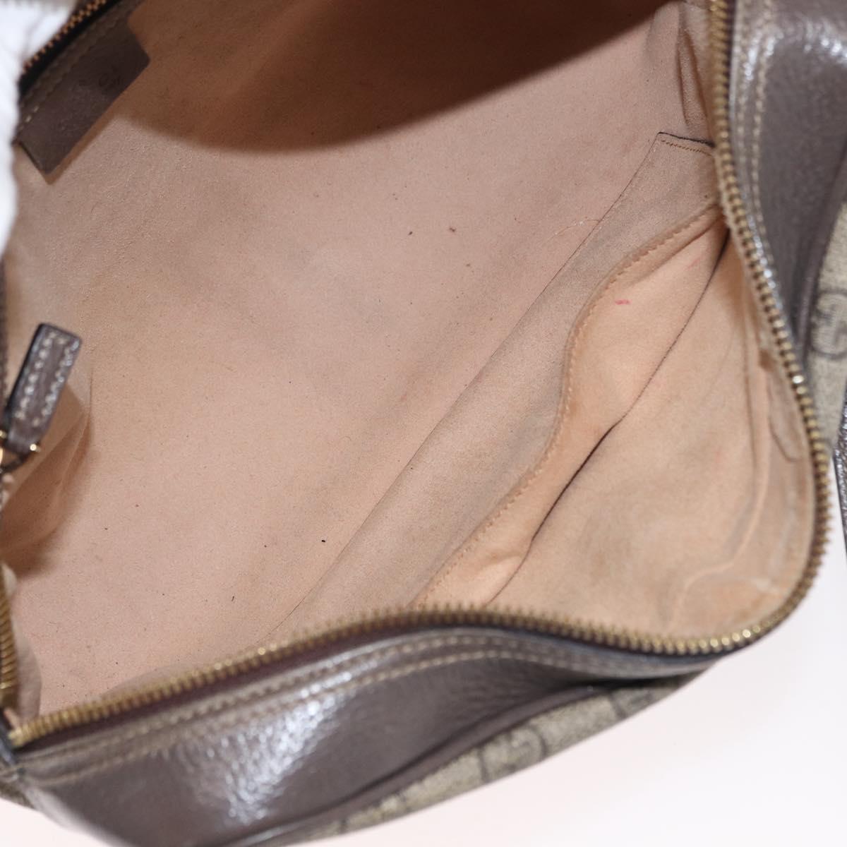 GUCCI Ophidia GG Supreme Web Sherry Line Bag PVC Beige 517080 Auth 163153