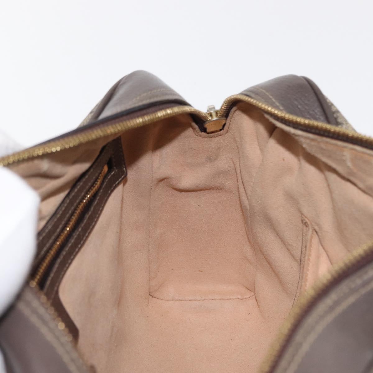 GUCCI Ophidia GG Supreme Web Sherry Line Bag PVC Beige 517080 Auth 163153