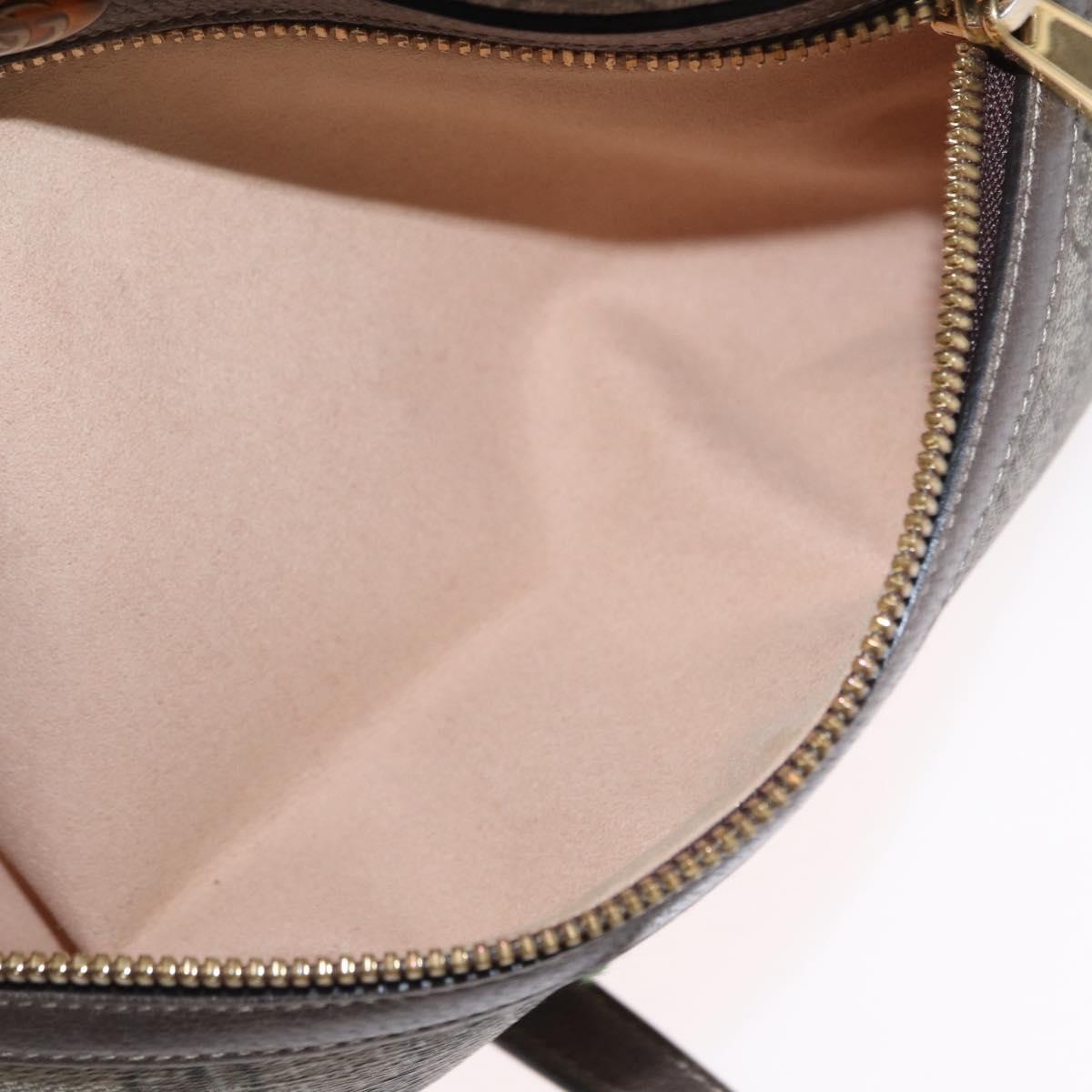 GUCCI Ophidia GG Supreme Web Sherry Line Bag PVC Beige 517080 Auth 163153