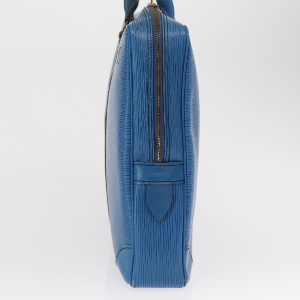 LOUIS VUITTON Epi Porte Documents Voyage Business Bag Blue M54475 Auth 163171