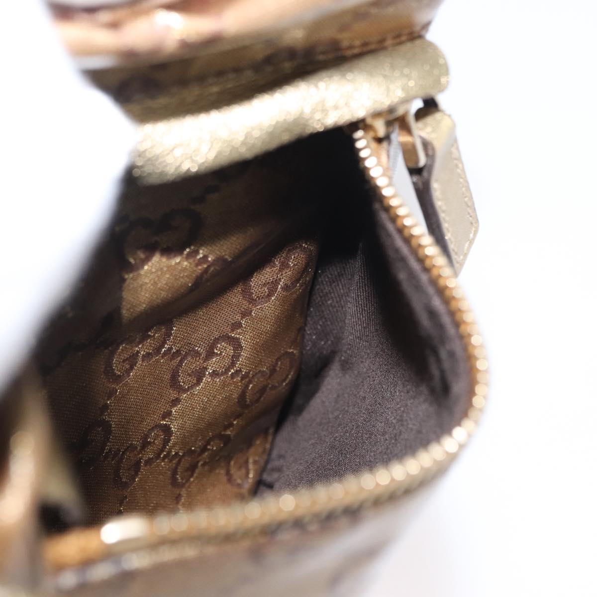 GUCCI GG Crystal Sherry Line Waist bag Gold Beige 28566 Auth 163181