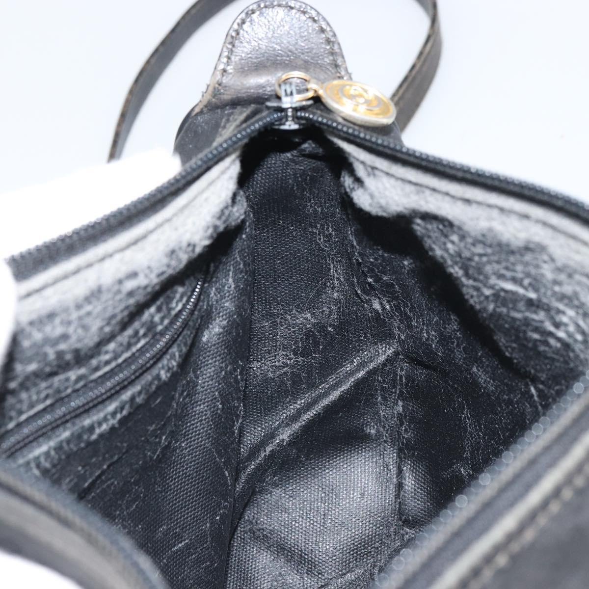 GUCCI Micro GG Supreme Web Sherry Line Bag PVC Black 001 754 6177 Auth 163185