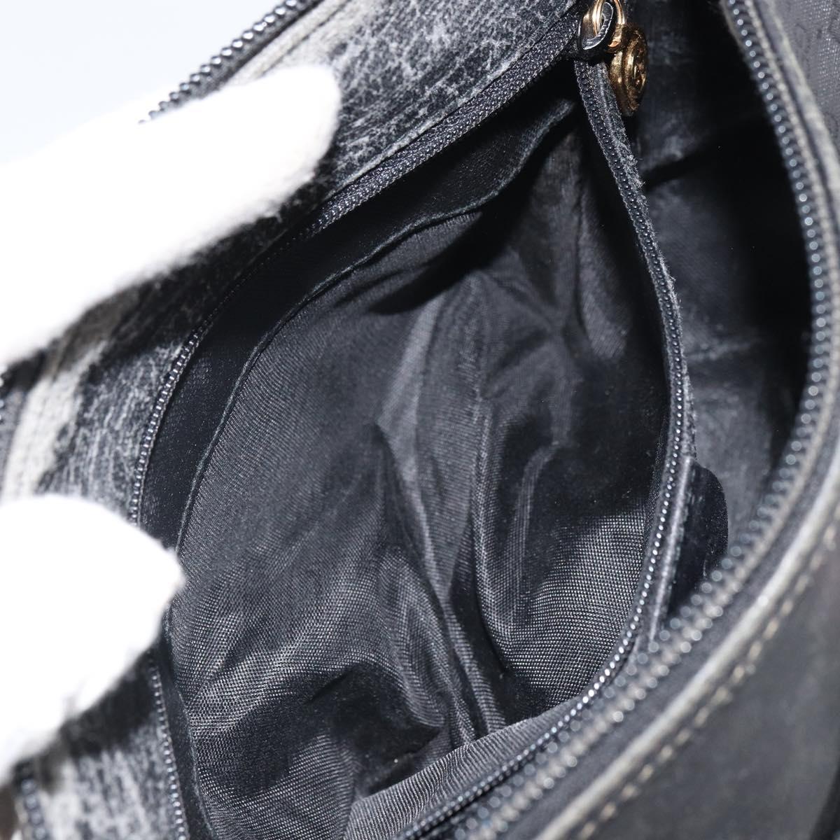 GUCCI Micro GG Supreme Web Sherry Line Bag PVC Black 001 754 6177 Auth 163185