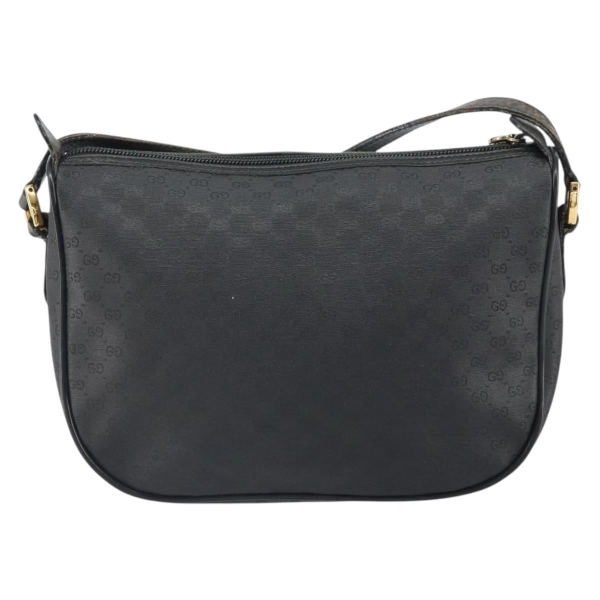 GUCCI Micro GG Supreme Web Sherry Line Bag PVC Black 001 754 6177 Auth 163185