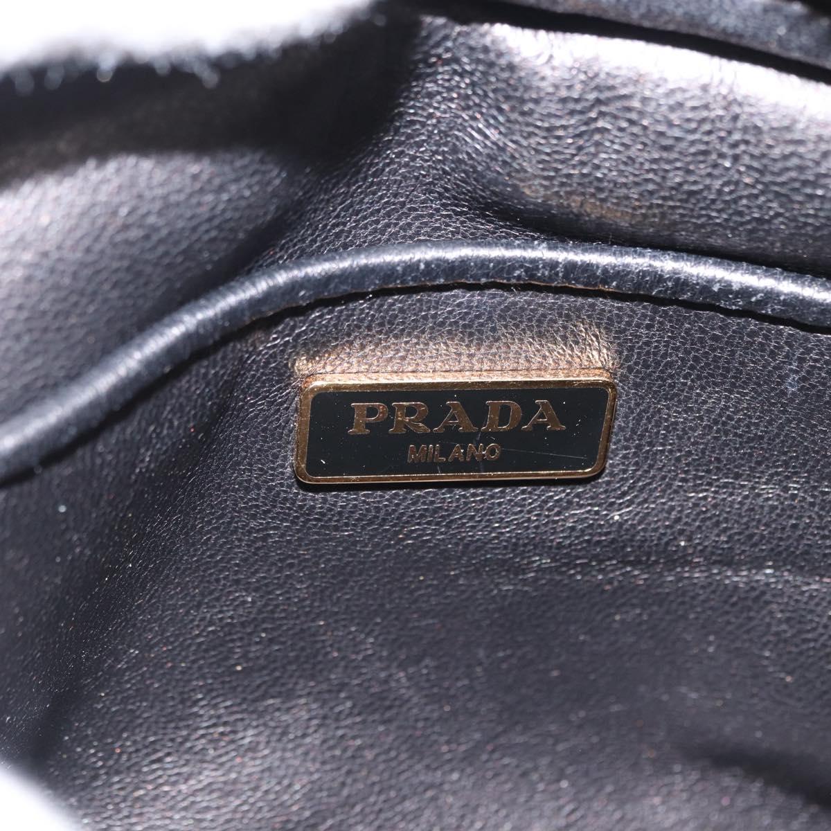 PRADA Shoulder Bag Leather Pink Gold Auth 163191