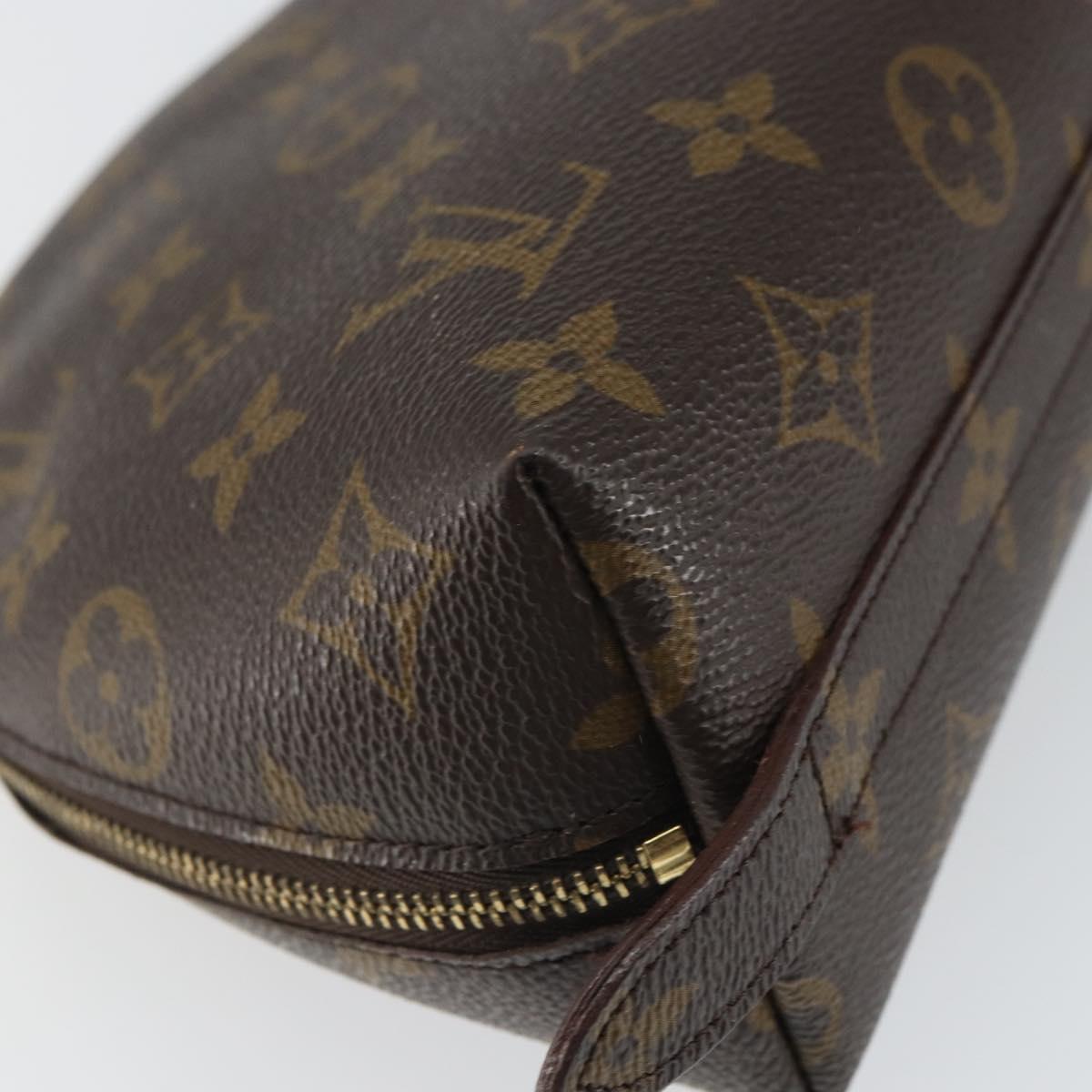 LOUIS VUITTON Monogram Trousse Demi Ronde Cosmetic Pouch M47520 LV Auth 163194