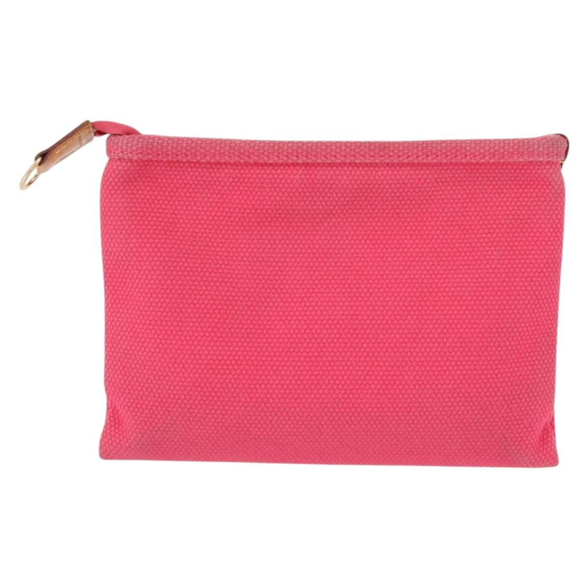 LOUIS VUITTON Antigua Pochette Plat GM Clutch Bag Pink M40065 LV Auth 163197