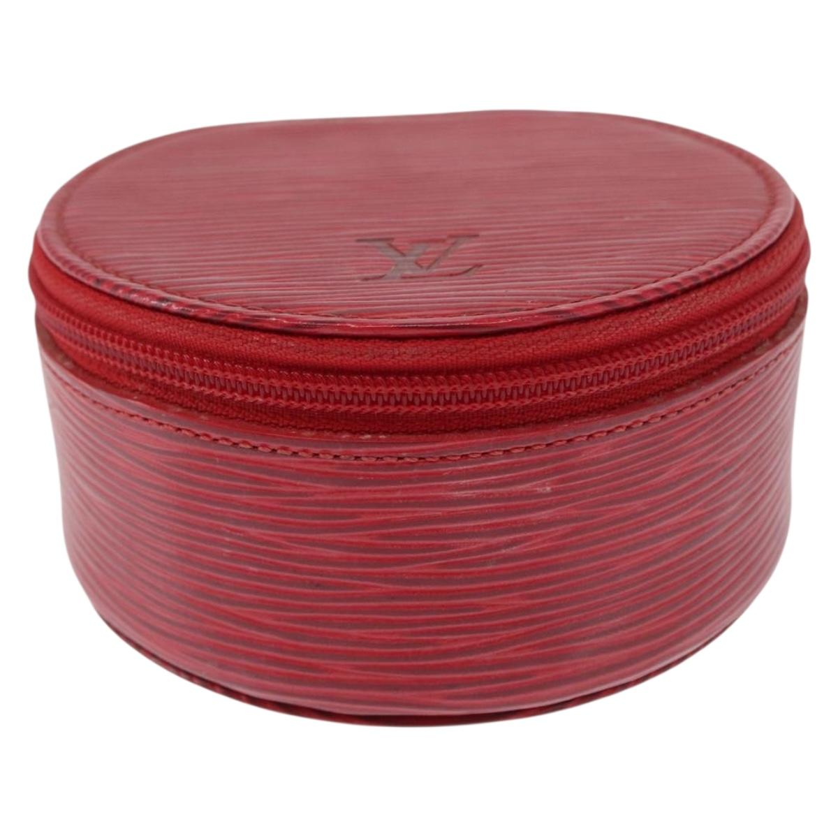 LOUIS VUITTON Epi Ecrin Bijoux 10 Jewelry Box Red M48217 LV Auth 163207