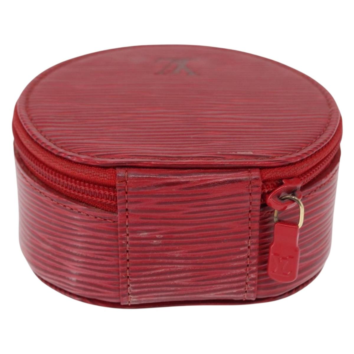 LOUIS VUITTON Epi Ecrin Bijoux 10 Jewelry Box Red M48217 LV Auth 163207