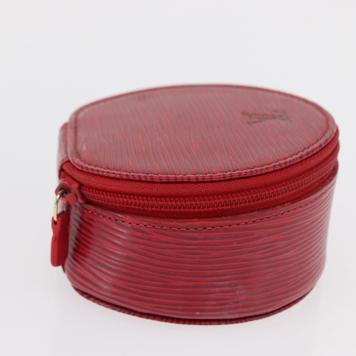 LOUIS VUITTON Epi Ecrin Bijoux 10 Jewelry Box Red M48217 LV Auth 163207