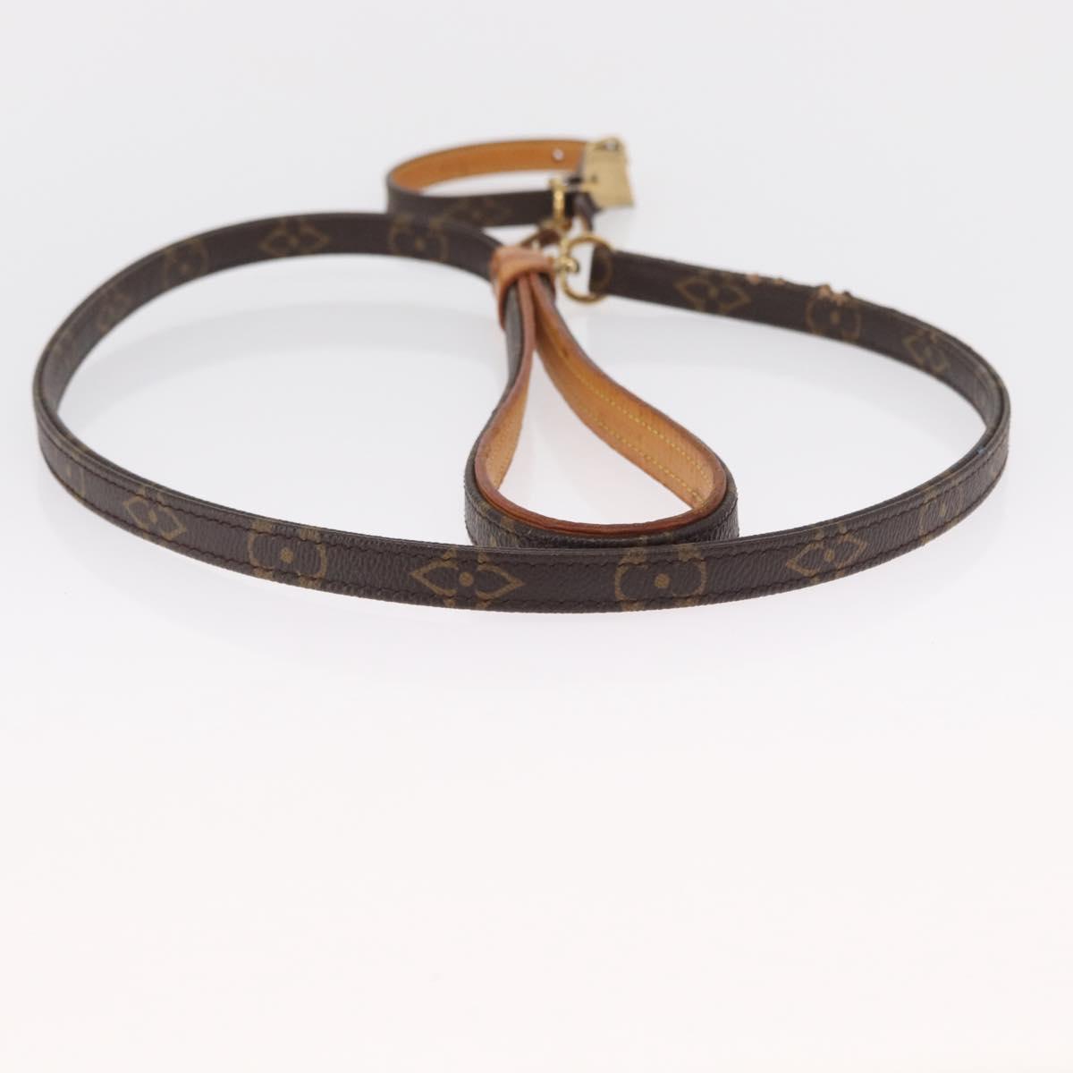 LOUIS VUITTON Less Baxter MM/Collier Baxter XS Leash M58703/M58056 Auth 163211