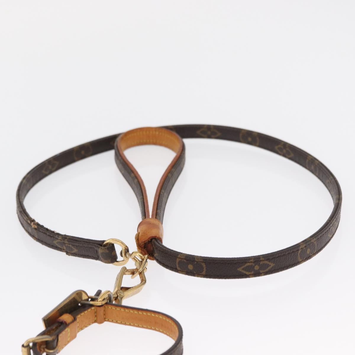 LOUIS VUITTON Less Baxter MM/Collier Baxter XS Leash M58703/M58056 Auth 163211