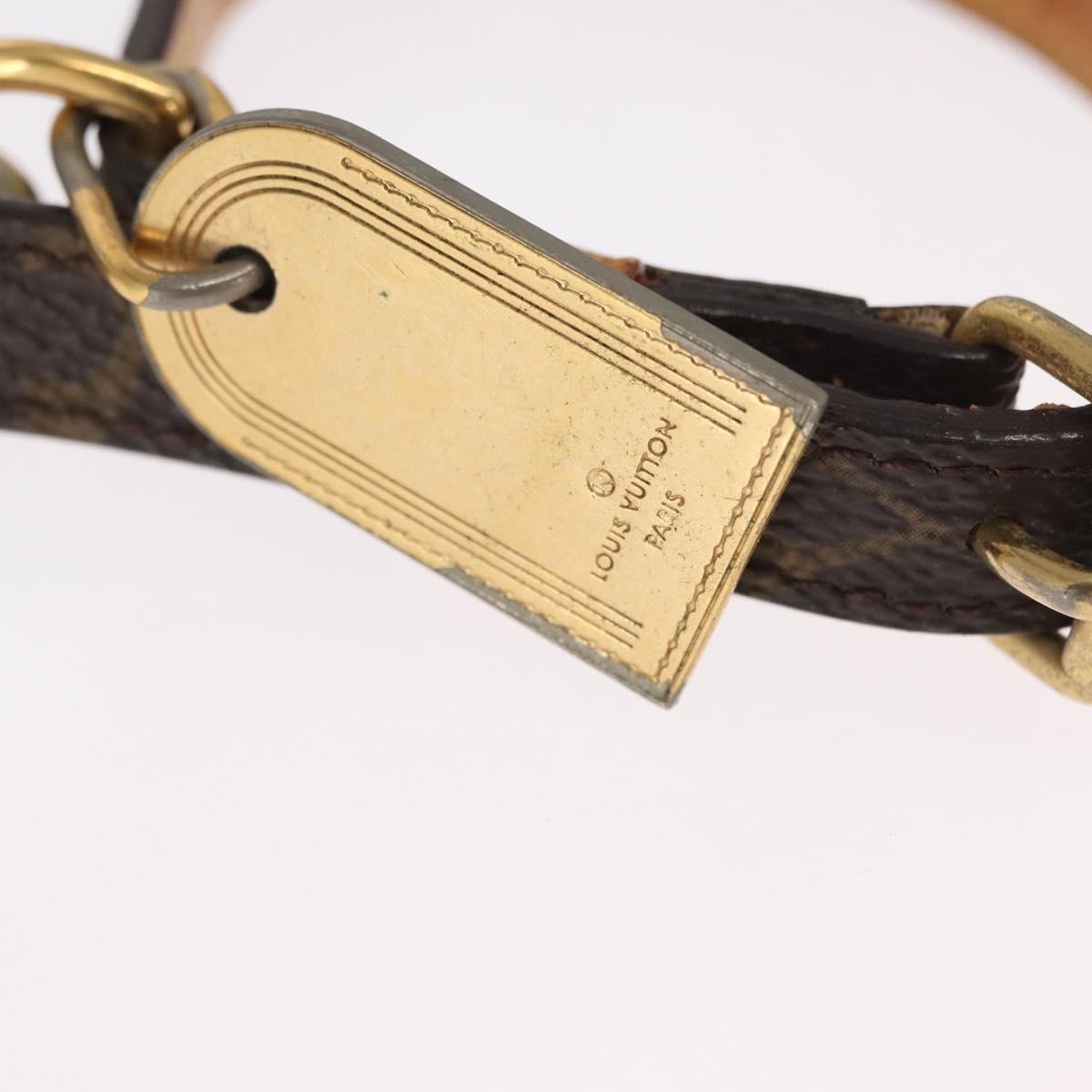 LOUIS VUITTON Less Baxter MM/Collier Baxter XS Leash M58703/M58056 Auth 163211